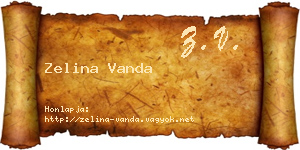 Zelina Vanda névjegykártya
